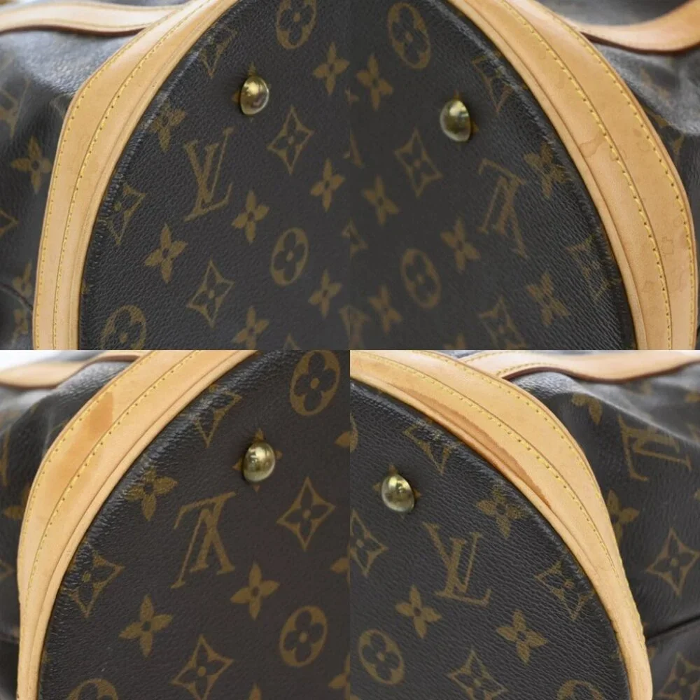 LOUIS VUITTON BUCKET GM Shoulder Tote Bag Monogram Leather Brown